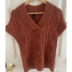 H&M Wool Alpaca blend bobble Knit Short Sleeve Sweater Womens S Pullover